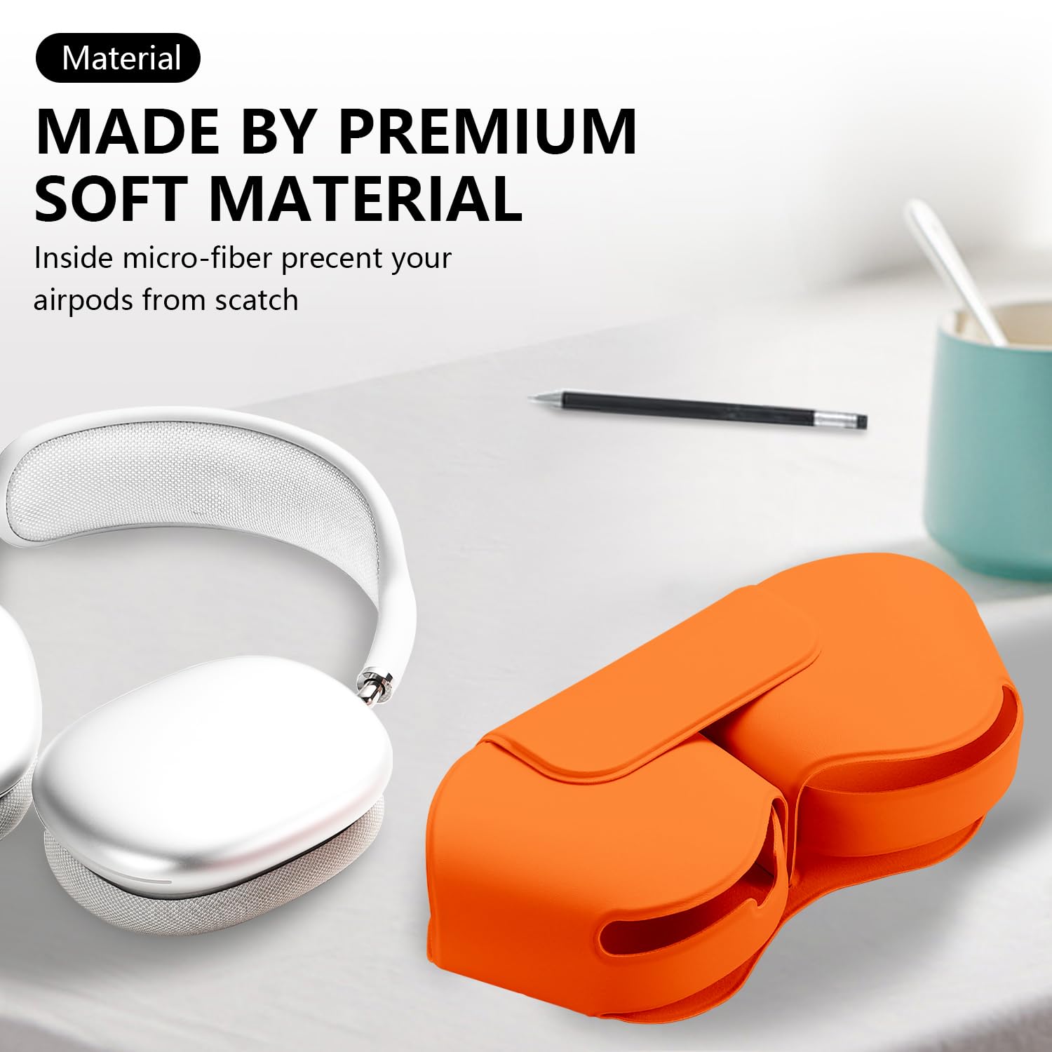 Amazon.com: Maxjoy for Apple Airpods Max Smart Case Cover, Soft PU